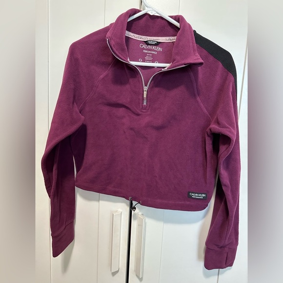 Calvin Klein Cropped Zipped Sweatshirt - Picture 1 of 6